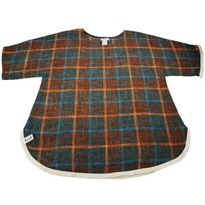 Paisley Vine Women's Polyester Tunic Top Blouse Multi-Rust Small